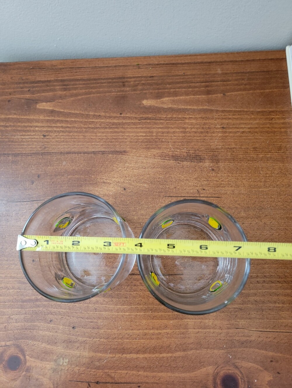 Set Of 2 Lime Lemon Icon Charm Juice Drinking Glasses Drinkware - Picture 5 of 8